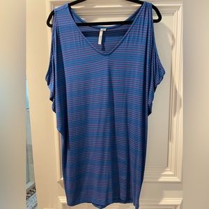 Michael Star red and blue striped dress